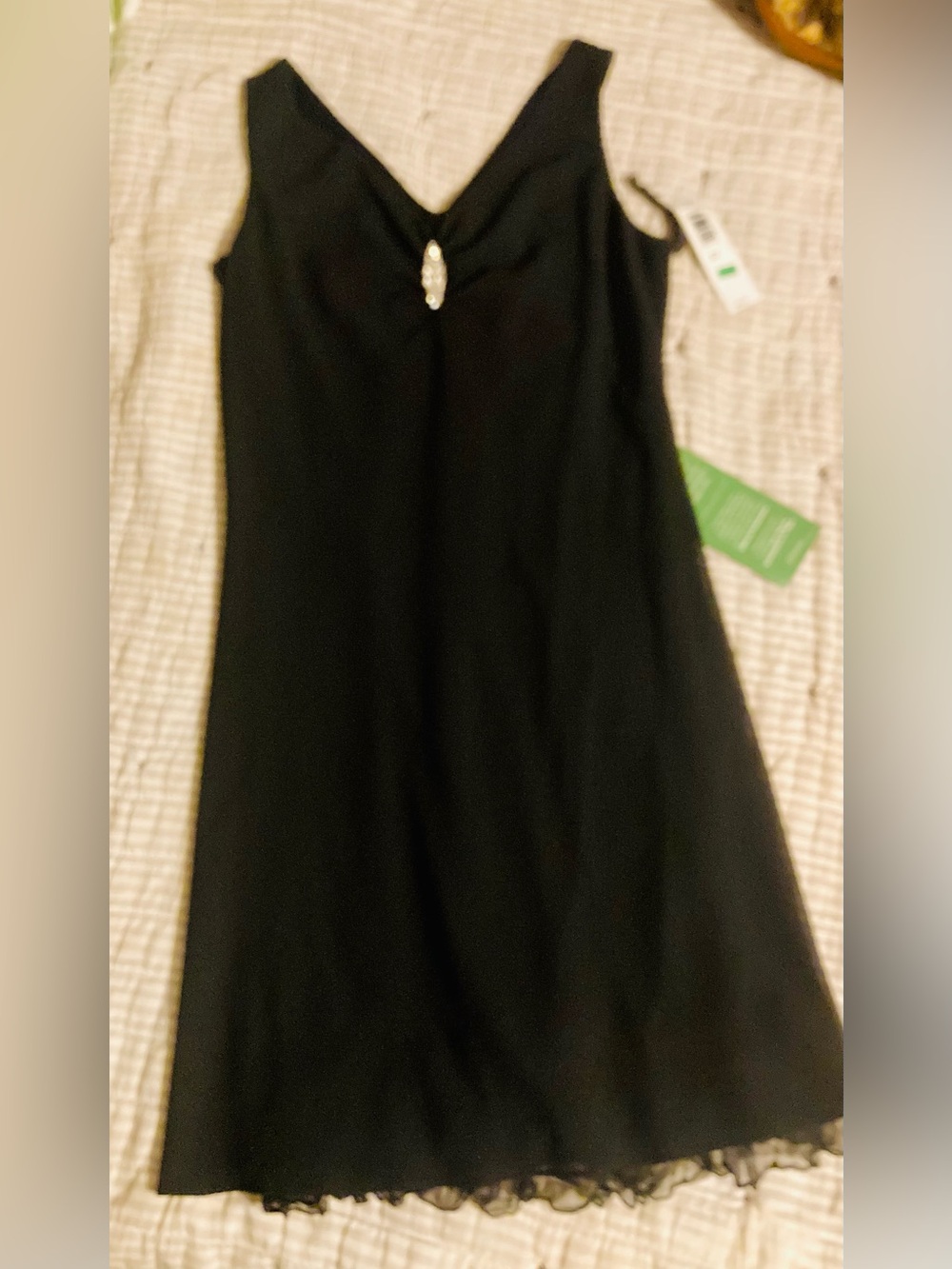 Jump Apparel Black Sleeveless Evening/Cocktail Dress - Sz 12 w/Diamonds NWT